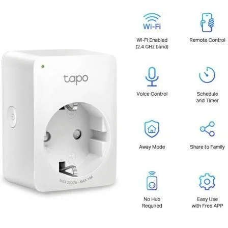 TP-Link Tapo P100 Mini Enchufe Inteligente Wi-Fi Blanco